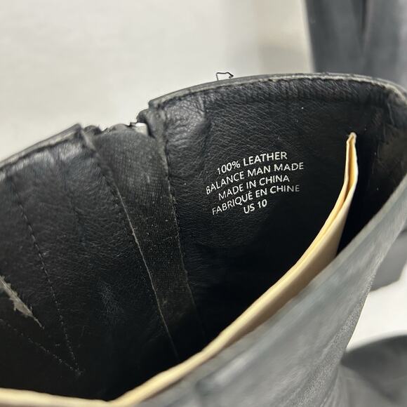 UNIF Parker Chunky Platform Black Leather Boots Sz 10 Dark Academia Goth Grunge - Picture 4 of 9